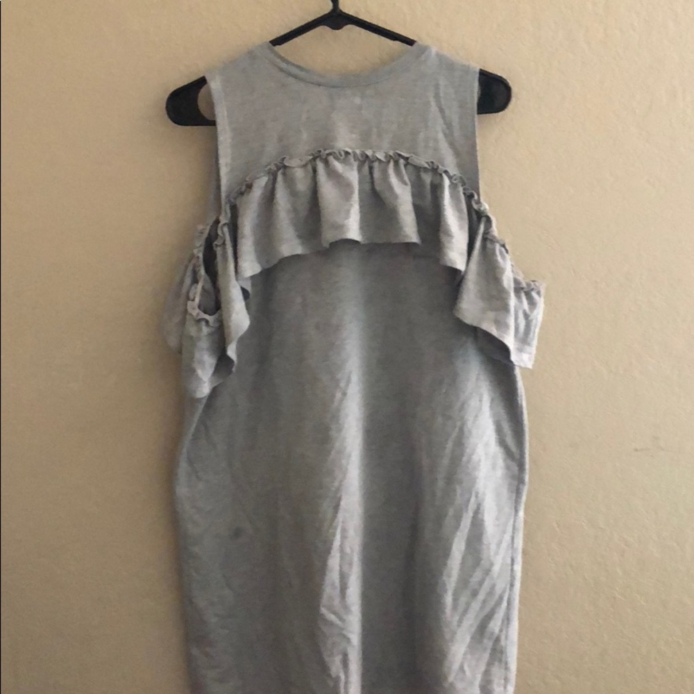 Sweatshirt Dress With Ruffles - Picture 2 of 2